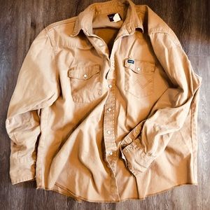 WRANGLERS-Men’s desert brown work shirt XXL
